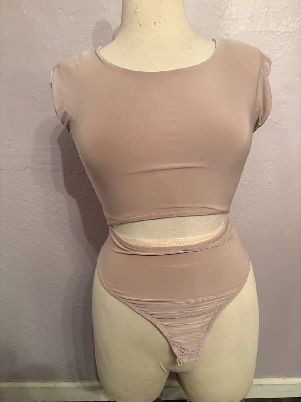 Pretty little thing beige bodysuit
